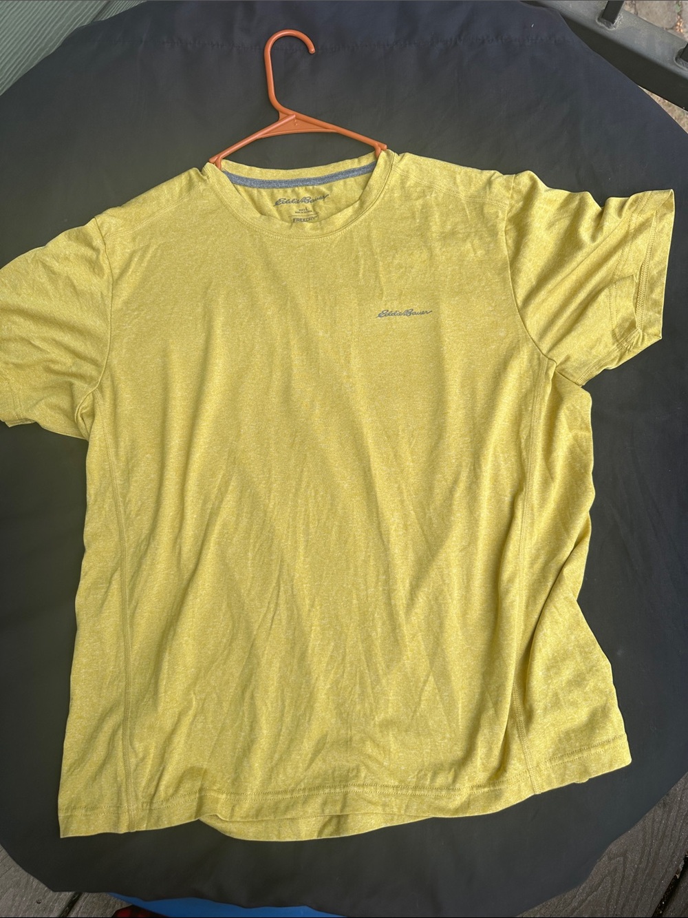 Eddie Bauer Yellow Short-Sleeve Crew T-Shirt